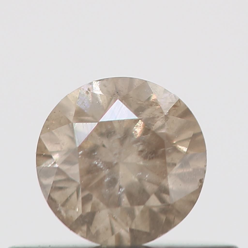 0.28 Carat Salt and Peppper Fancy Brown Round Brilliant Cut Natural Loose Diamond